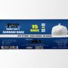Peak Pack Trash Bag Roll 15 bags White size 50 cm X 55 cm