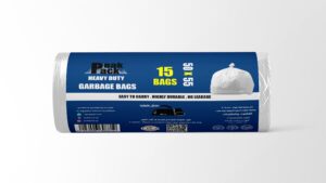 Peak Pack Trash Bag Roll 15 bags White size 50 cm X 55 cm
