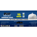 Peak pack Trash Bag Roll 15 bags White size 50 cm X 55 cm